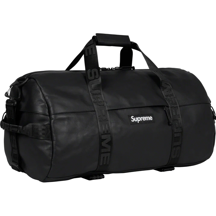 Supreme Leather Duffle Bag - 旅行袋 運動袋 42L Black 黑色 <荃灣店>