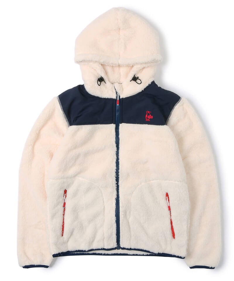 Chums Elmo Fleece Full Zip Parka MS/ WS 男女裝 毛毛 長袖連帽外套 W056 Ivory/ Navy <旺角店>