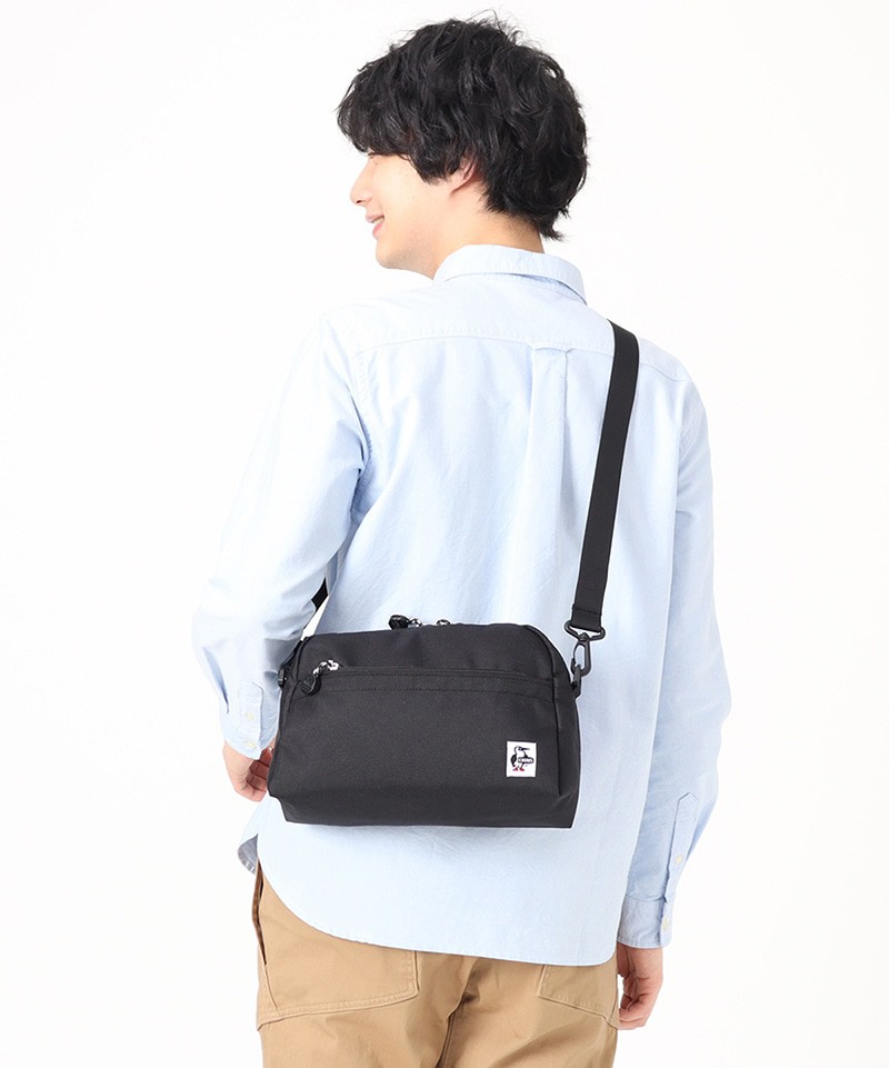 Chums Recycle Small Trapezoid Shoulder 斜揹袋 單肩包 K001 黑色 Black <荃灣店>