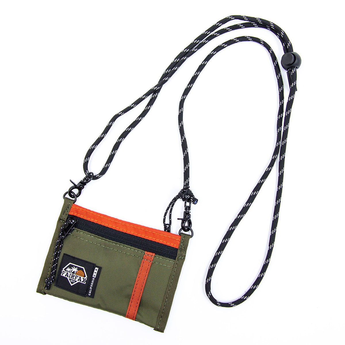Fairfax Key Coin Pouch - FF0510 散銀包配可拆式長繩 Olive * Rust