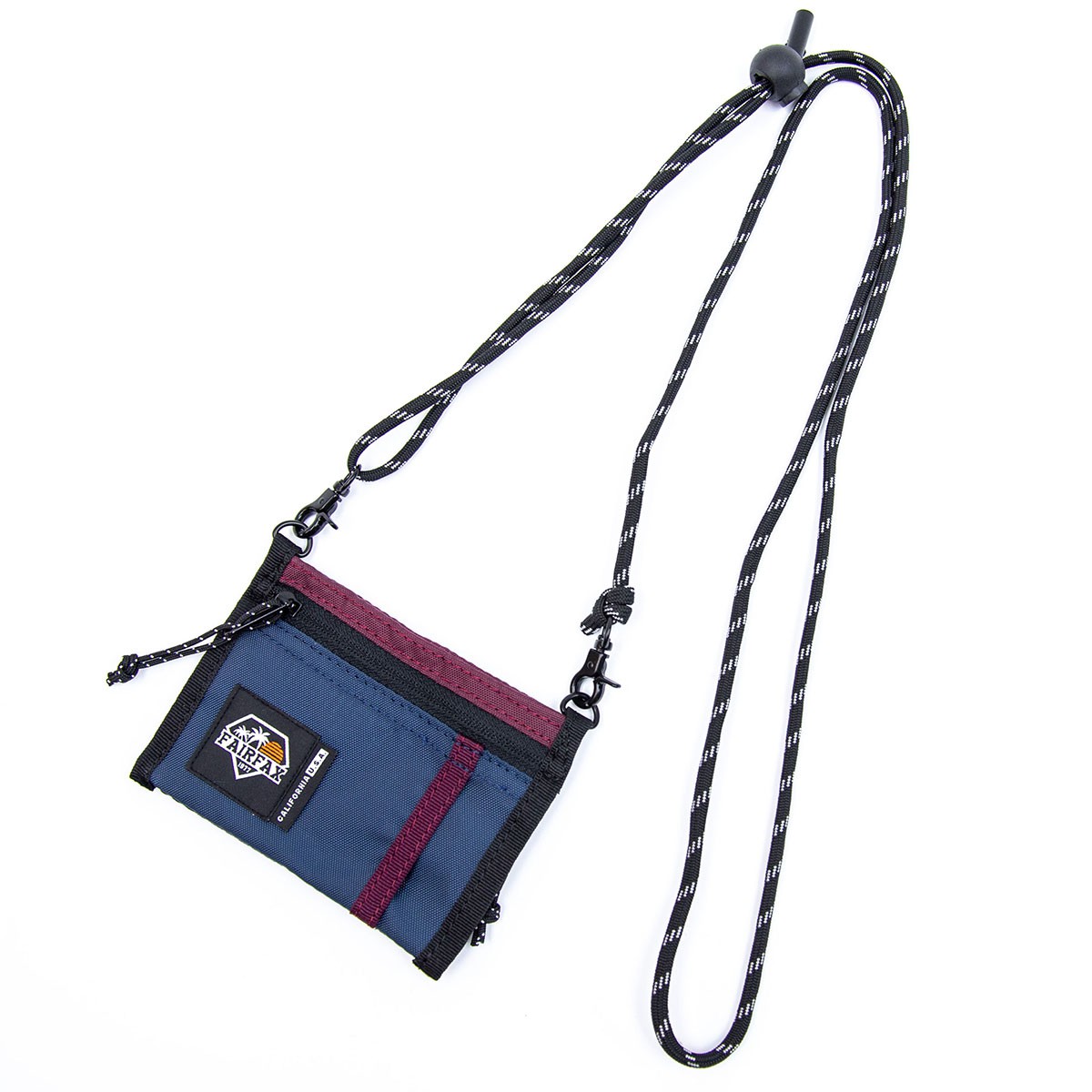 Fairfax Key Coin Pouch - FF0510 散銀包配可拆式長繩 Navy * Burgundy
