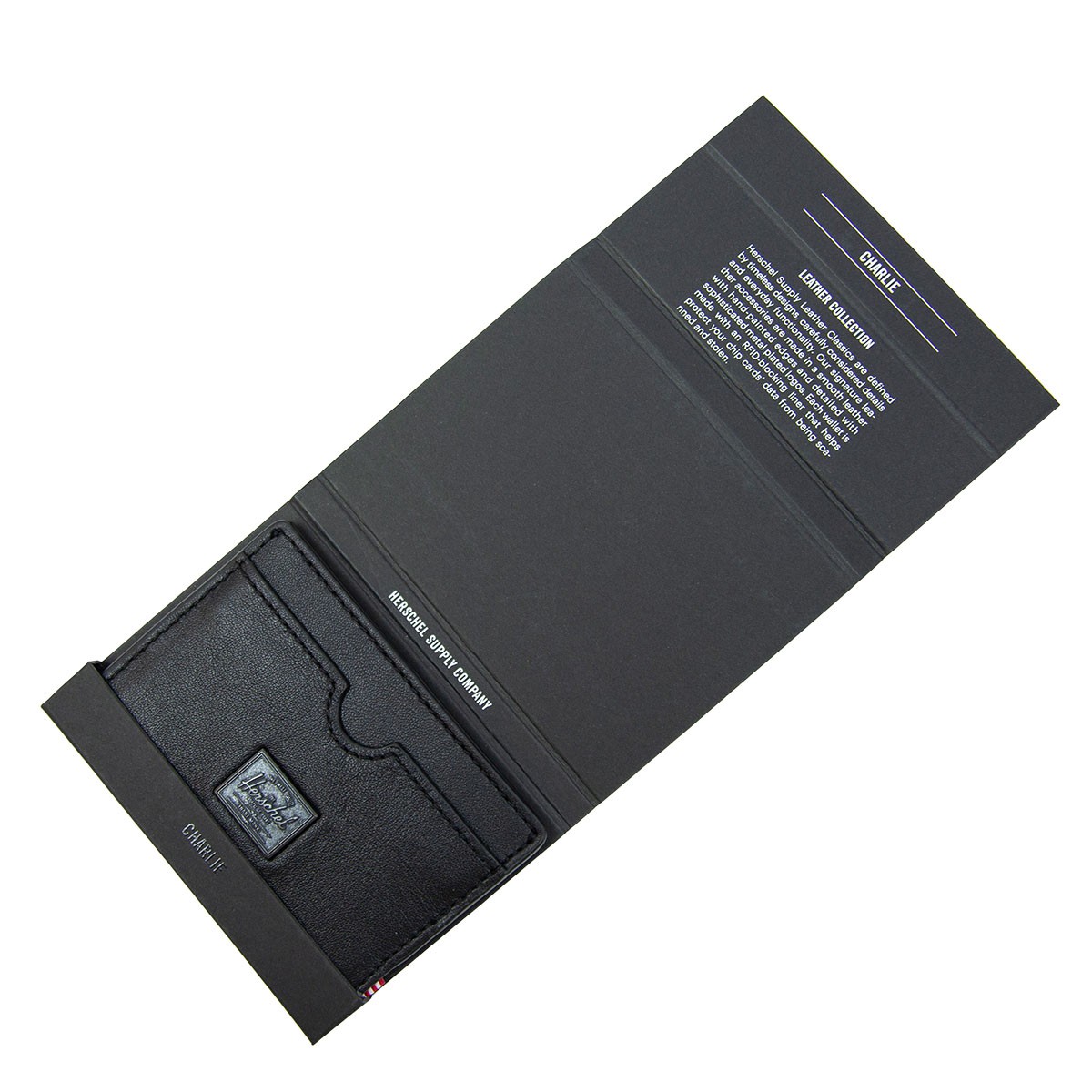 Herschel Supply Co. 防RFID Charlie Wallet Card Holder 咭套 10845-00001 Black Leather