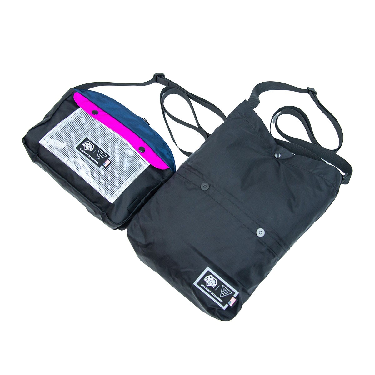 Pack n' Go x Fairfax 2-in-1 Shoulder Bag 2合1 Black * Navy * Hot Pink
