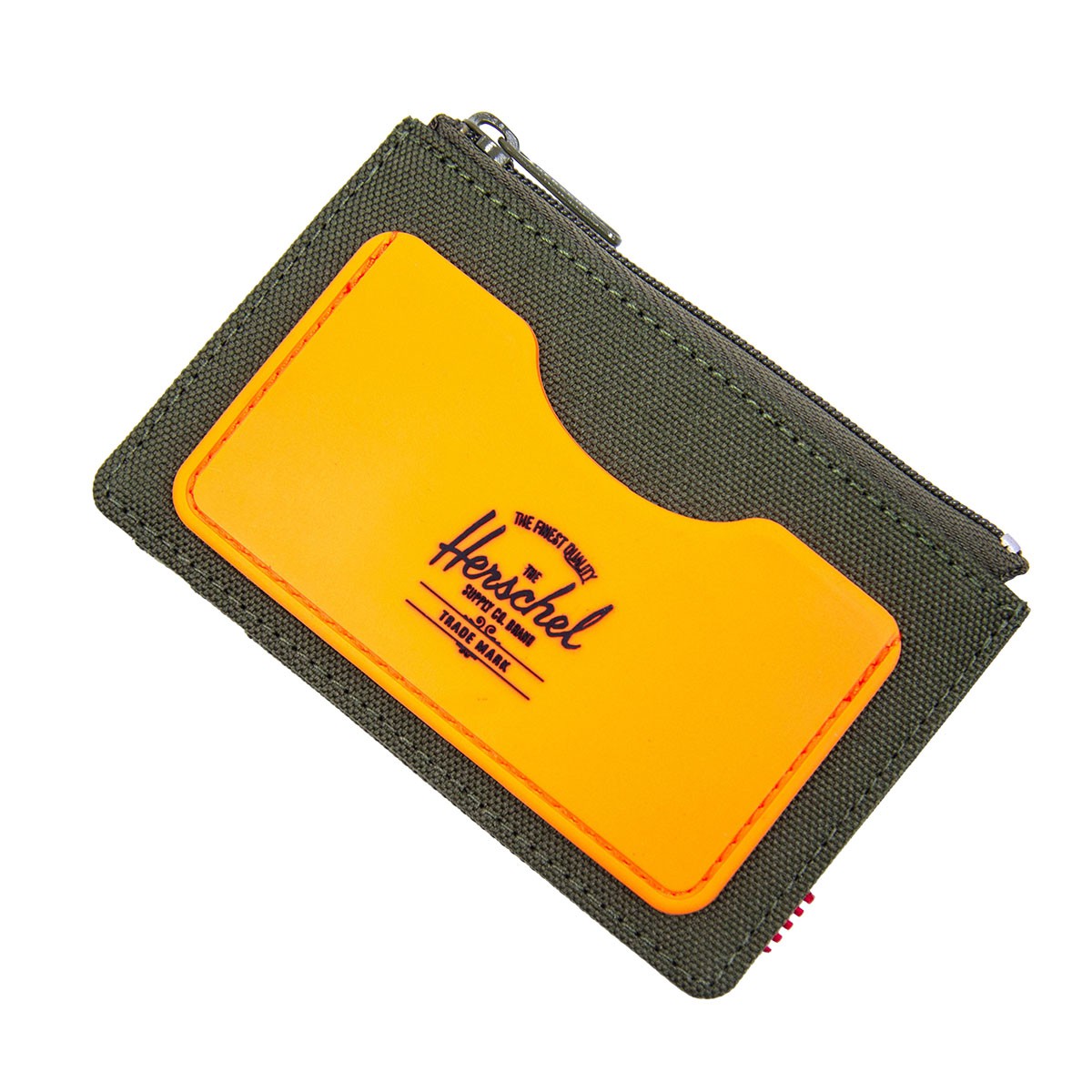 Herschel Oscar Wallet 咭套 Rubber - Ivy Green/SHocking Orange 