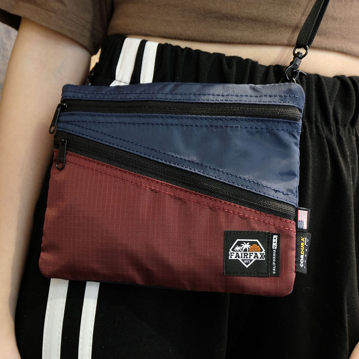 Fairfax Sacoche 2.0 斜揹袋 單肩包 Navy * Burgundy FF0910