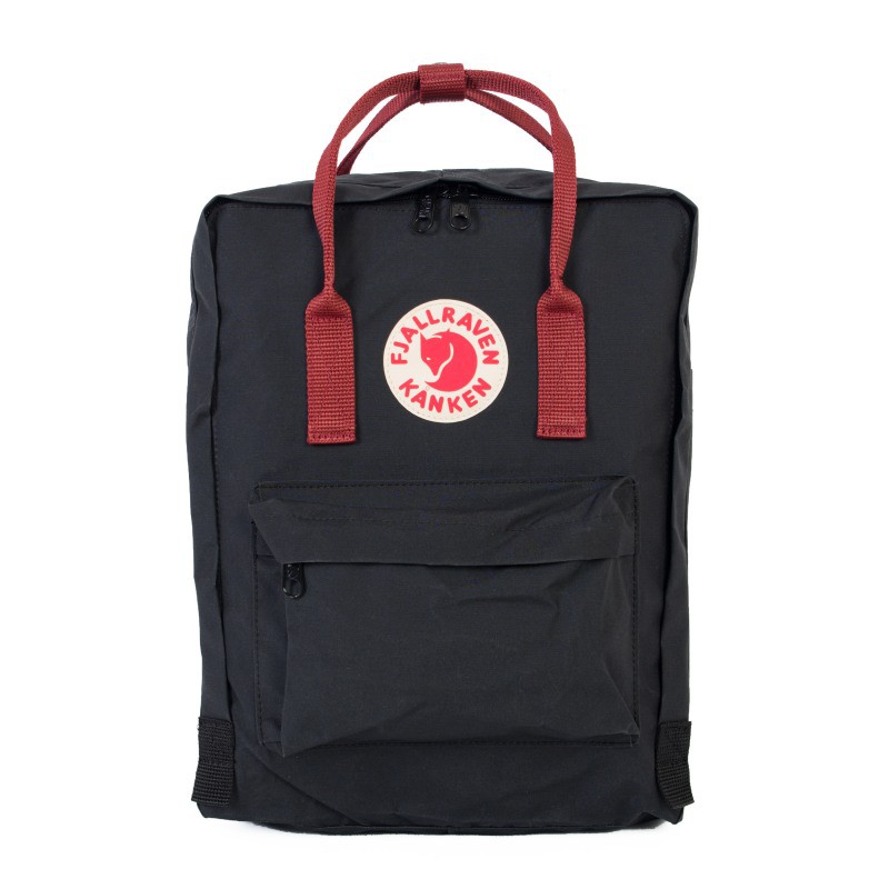 Fjallraven Kanken Classic Backpack Black - Ox Red 16L 背囊