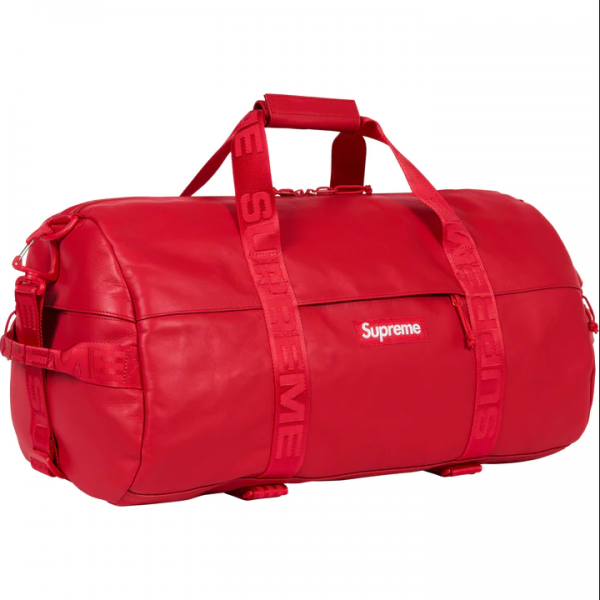 Supreme Leather Duffle Bag - 旅行袋 運動袋 42L RED 紅色 
