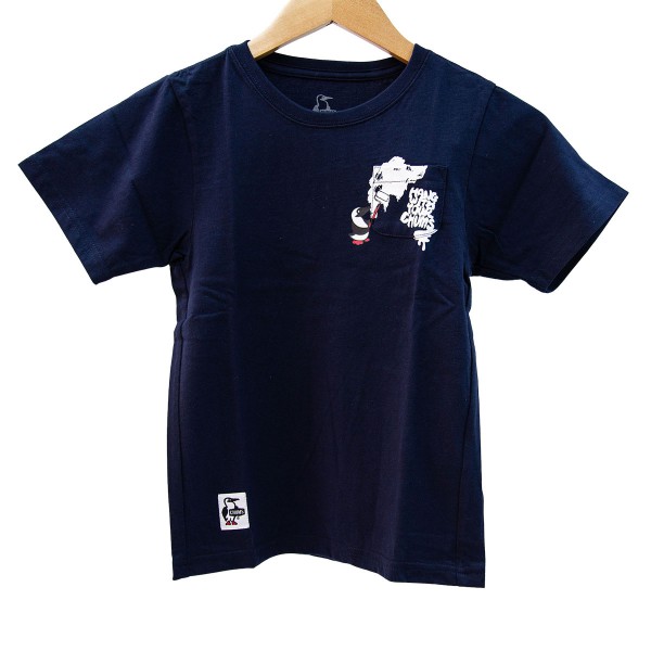 CHUMS KID'S BOOBY PAINTING POCKET T-SHIRT  N001 NAVY 小童T恤