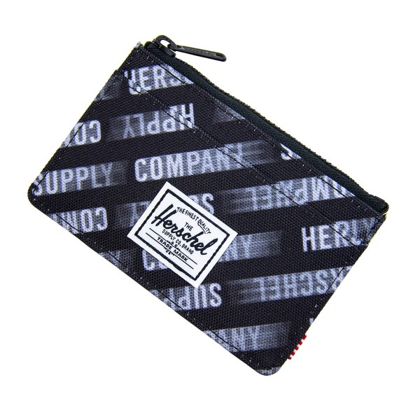Herschel Oscar Wallet 咭套 - 黑色白Logo花紋