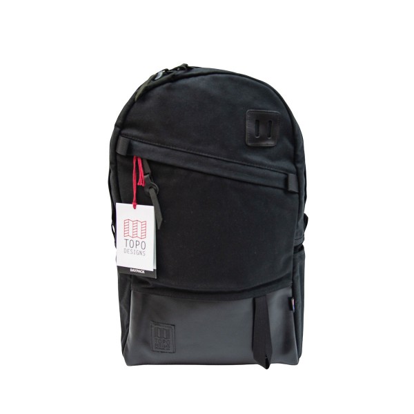 Topo Designs Daypack Heritage Canvas Backpack 背囊背包 Black Canvas/ Black Leather