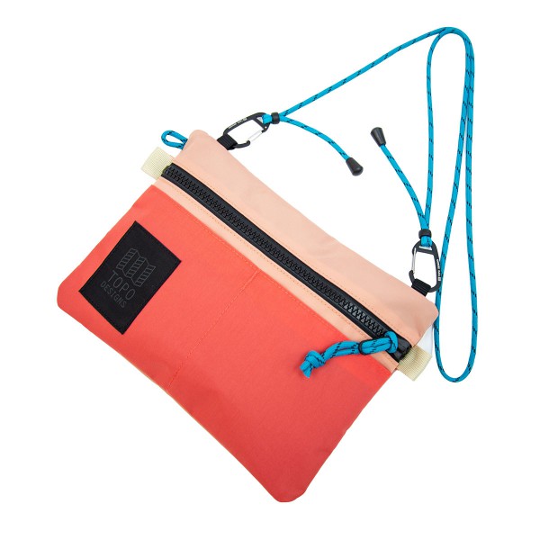 Topo Designs Carabiner Shoulder Accessory Shoulder Bag 斜揹袋 登山扣隨身包 Hot Coral/Peach 