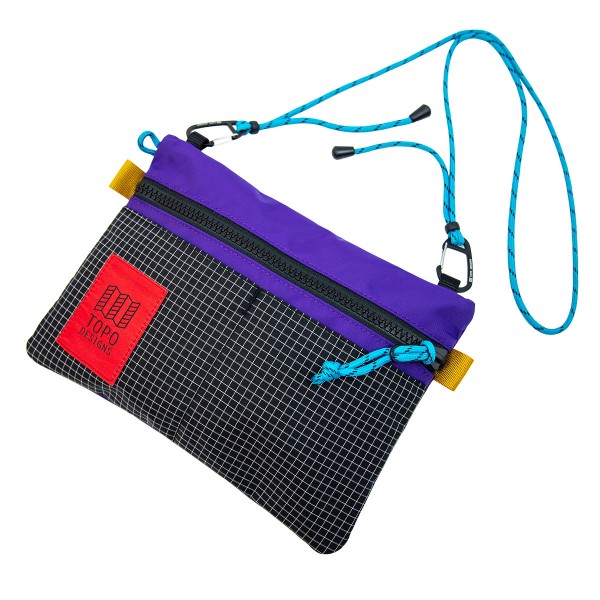 Topo Designs Carabiner Shoulder Accessory Shoulder Bag 斜揹袋 登山扣隨身包 Purple / Black Ripstop