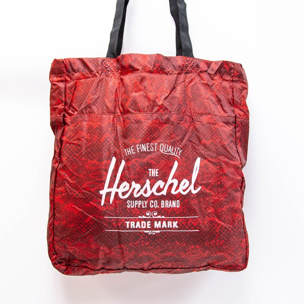 Herschel Supply Co. Packable Travel Tote Red Snake 
