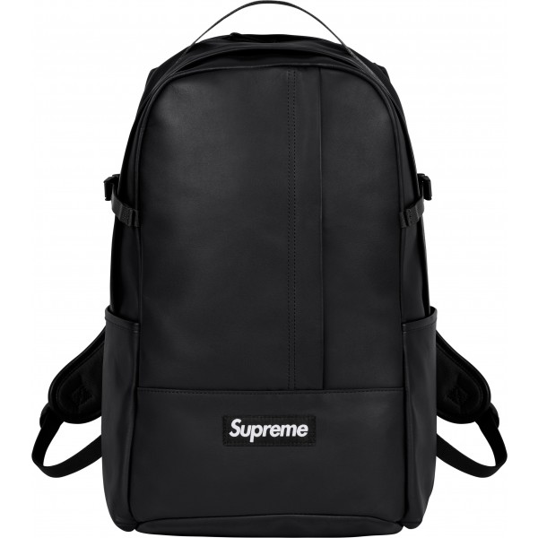 Supreme Leather Backpack 22L Black 黑色 