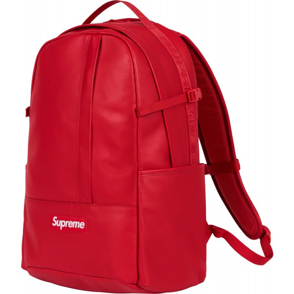 Supreme Leather Backpack 22L Red 紅色 