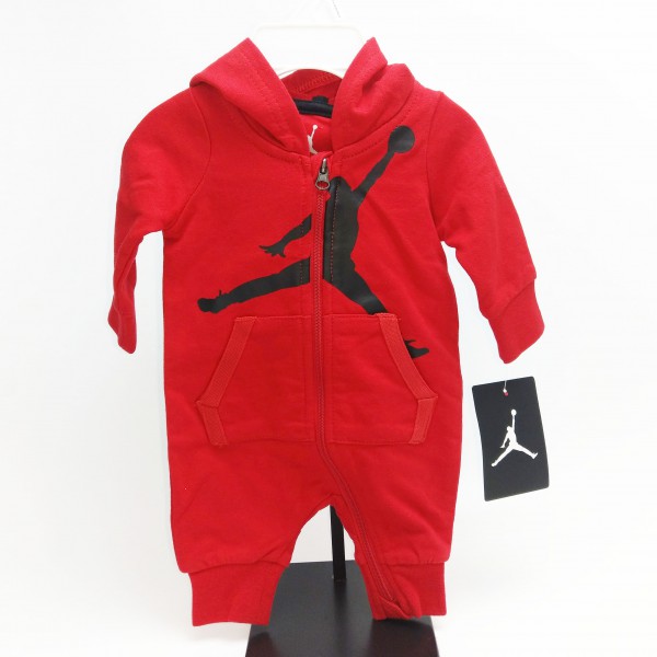 Jordan Hooded Coverall Infant Set Red 初生嬰兒連身依 紅色 佐敦 23號 飛人 555399-R78