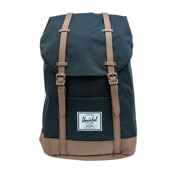 Herschel Retreat Backpack 19.5升 日用背囊背包 黑色啡底