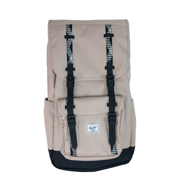 Herschel Little America Backpack 新版 新增左右插袋&頂袋 30升 大容量  Light Taupe/Black 