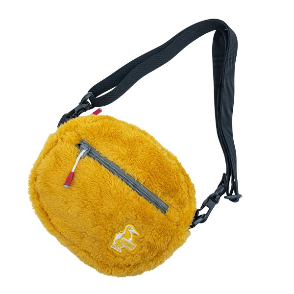 ChumsElmo Fleece Round Shoulder 斜孭袋 收納袋 Yellow/ Gray 黃色