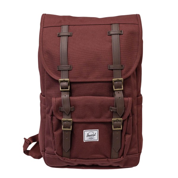 Herschel Little America Mid-Volume Backpack 新版 新增左右插袋&頂袋 21升 Port 紅色