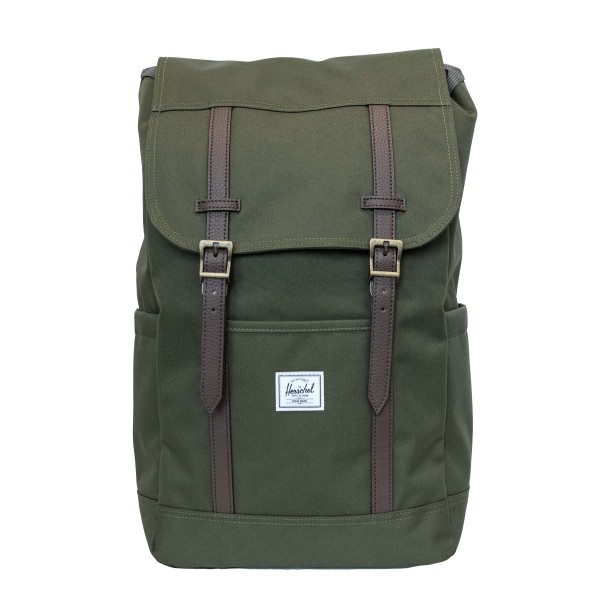 Herschel Retreat Backpack 新版 新增左右側袋 背部快取電腦設計 20升 Ivy Green