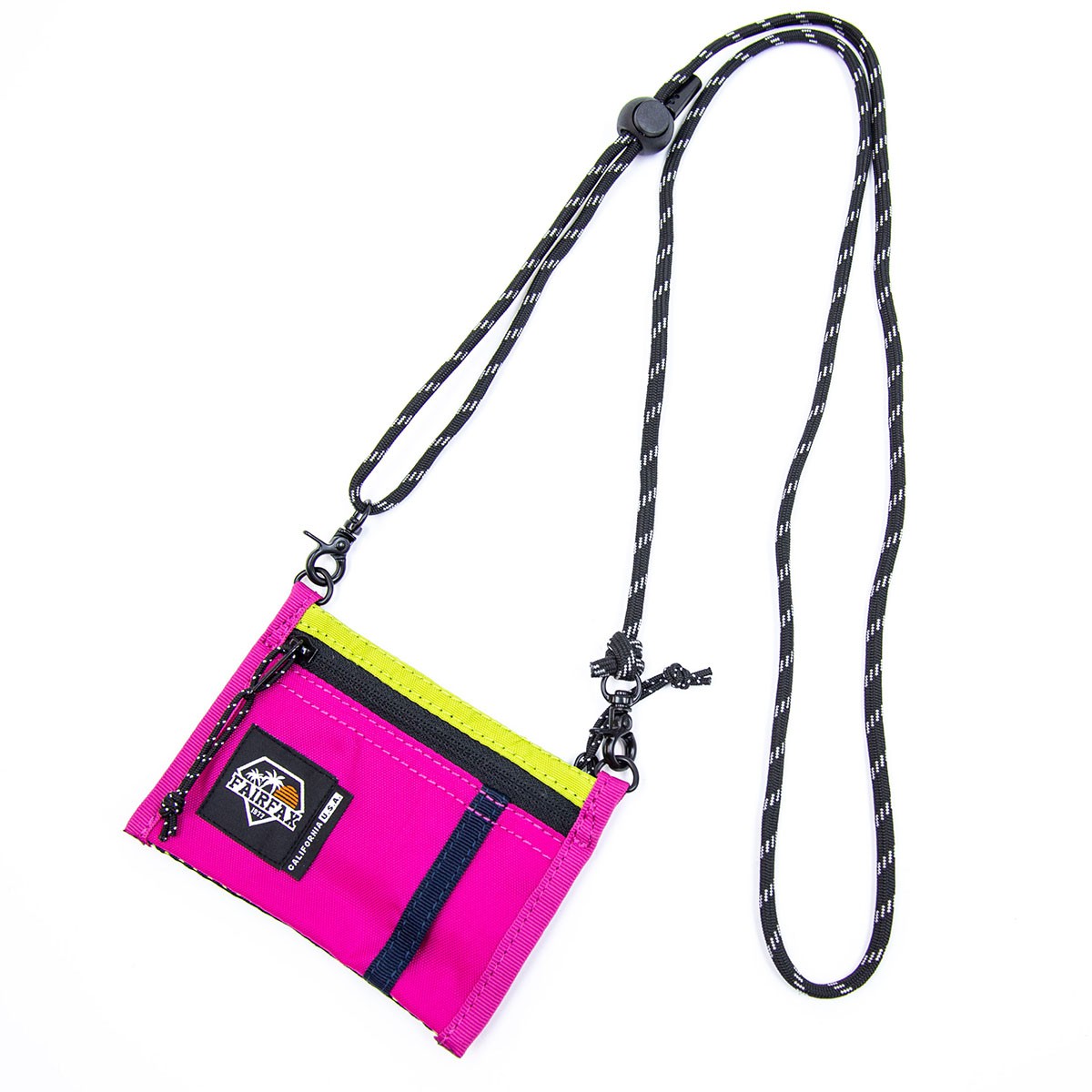 Fairfax Key Coin Pouch - FF0510 散銀包配可拆式長繩 Pink * Lime