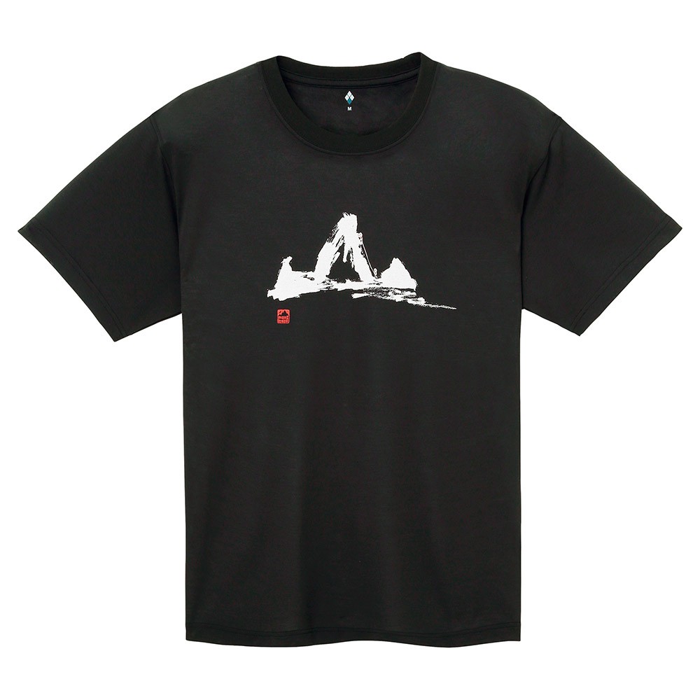 體驗價 限購一件 mont-bell 男裝碼 Wickron Tee YAMA  黑色 短袖户外T恤 香港行貨 "山" 