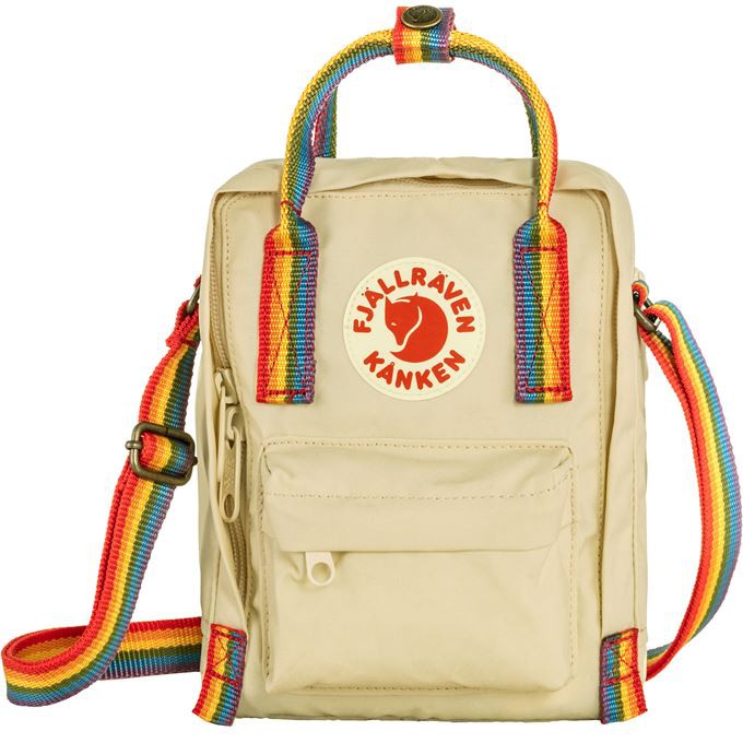 Fjallraven Kanken Sling Shoulder Bag Rainbow * Light Oak   淺橡木米白*彩虹 期間限定 斜揹袋 單肩包