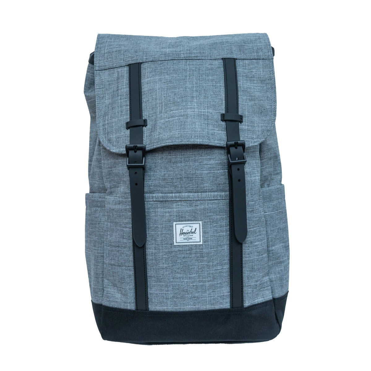 Herschel Retreat Backpack 新版 新增左右側袋 背部快取電腦設計 20升 Raven Crosshatch 